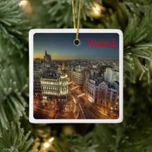 zES118 MADRID City, Spain, Europe, Ceramic Ornament