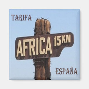 zES134 TARIFA 15,oo kms Africa, Spain, Fridge Magnet