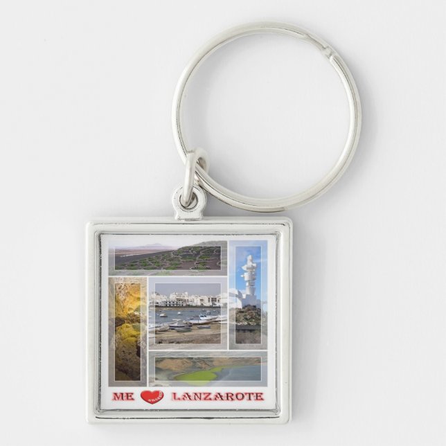 zES145 LANZAROTE "I Love", Spain, Key Ring (Front)