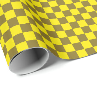 Zest and Acid Chequerboard Wrapping Paper