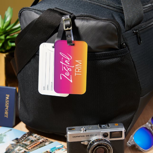 Zestal Trim Luggage Tag (Front & Back)