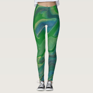 Zesty 1 Wild Crazy Green Leggings