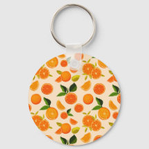 Zesty Charm: Citrus Orange Keyring Delight