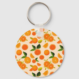 Zesty Charm: Citrus Orange Keyring Delight