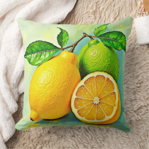 Zesty Citrus Burst of Sunshine Design Cushion