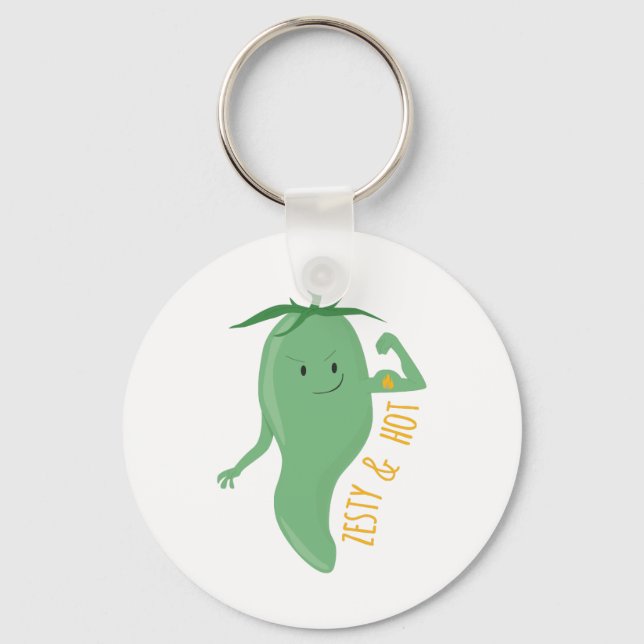 Zesty & Hot Key Ring (Front)