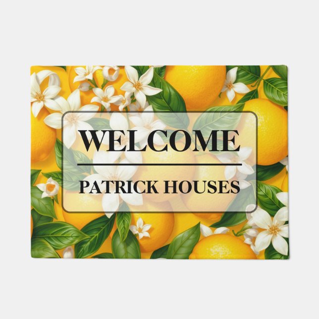Zesty Lemon & Jasmine Spring Doormat (Front)