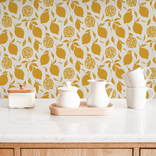 Zesty Lemon Kitchen Wallpaper