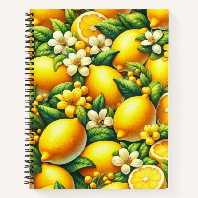 Zesty Lemon Whirl: A Citrus Symphony Notebook (Front)