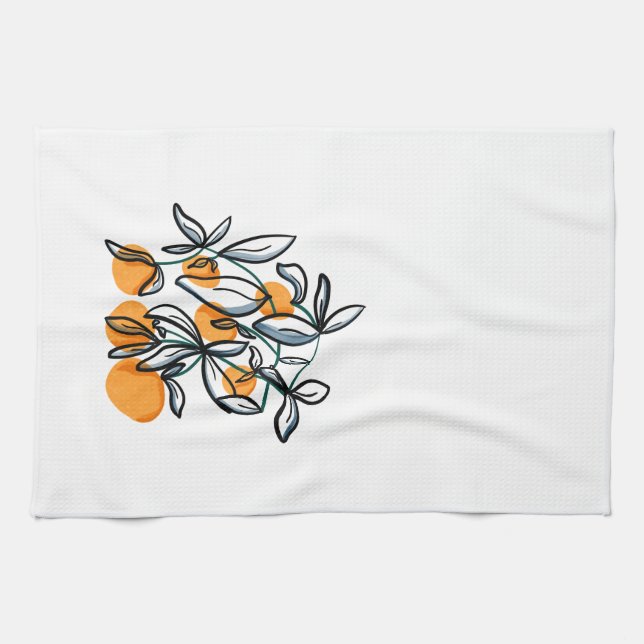 Zesty Orange Tea Towel (Horizontal)