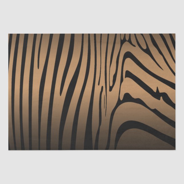 Zesty Zebra Brown  Tissue Paper (Front)