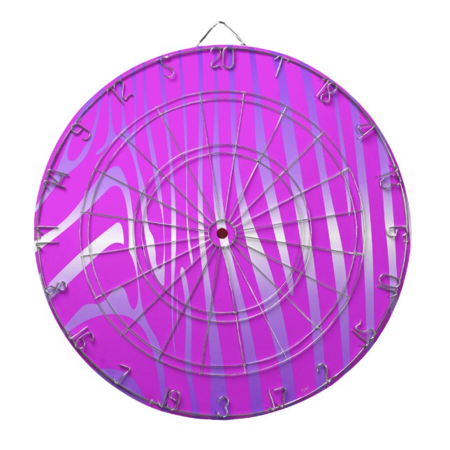 Zesty Zebra Pink Dart Board (Front)