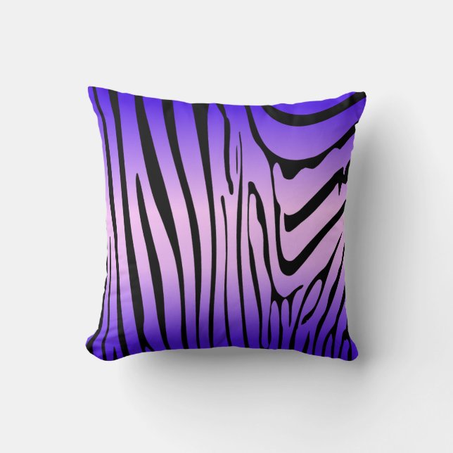 Zesty Zebra Purple Cushion (Front)