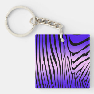Zesty Zebra Purple Key Ring