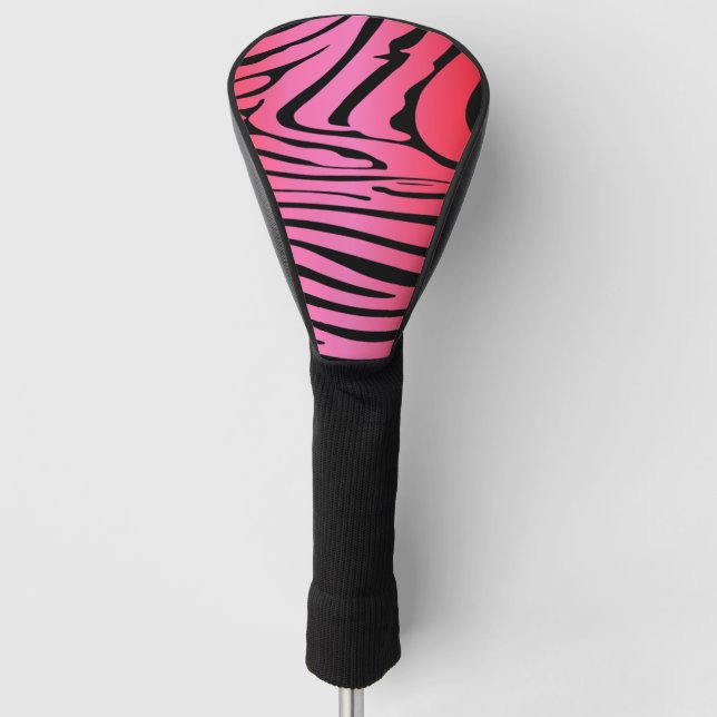 Zesty Zebra Red  Golf Head Cover (Front)
