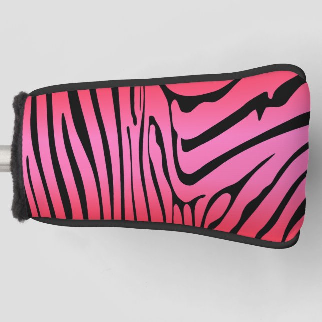Zesty Zebra Red  Golf Head Cover (Front)