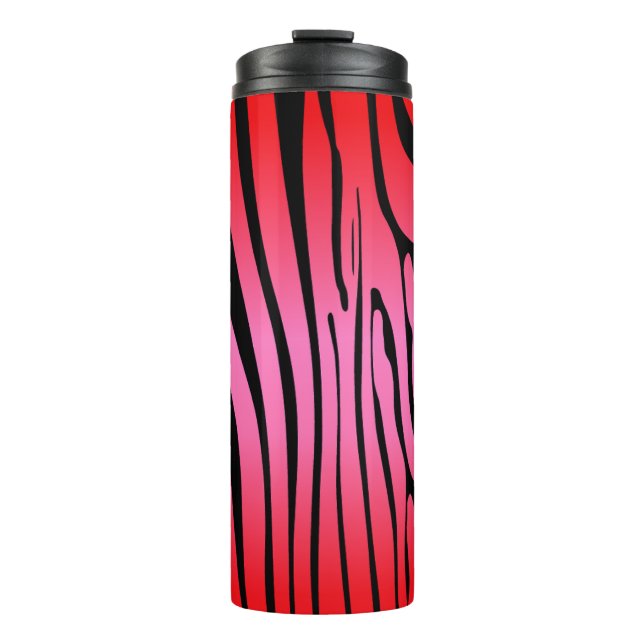 Zesty Zebra Red  Thermal Tumbler (Front)