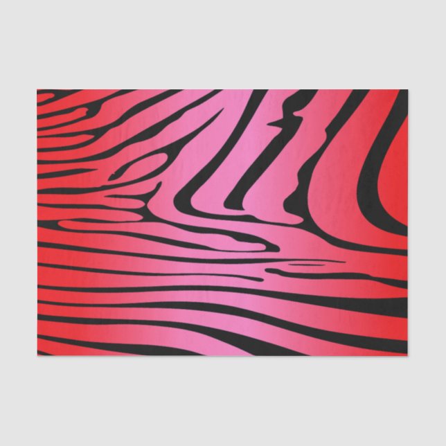 Zesty Zebra Red  Tissue Paper (Front)