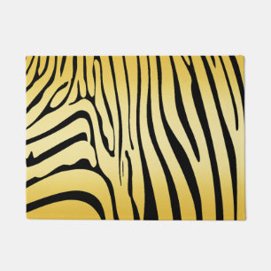 Zesty Zebra Yellow Doormat