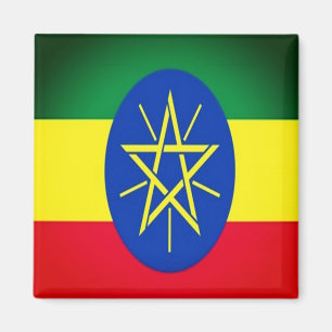 zET001 ETHIOPIA, FLAG, Africa, Fridge Magnet