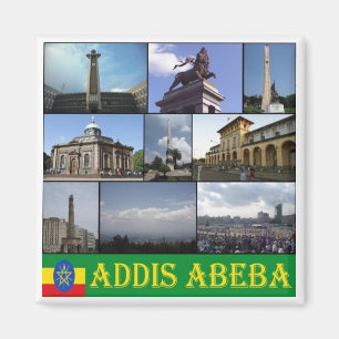 zET007 ADDIS ABABA, Mosaic, Ethiopia, Fridge Magnet