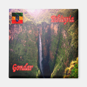 zET011 GONDAR, Waterfall, Ethiopia, Africa, Fridge Magnet