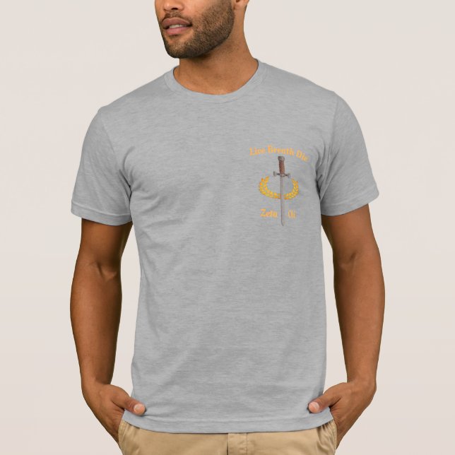 Zeta Chi Fraternity Shirt (White) V3 (Front)