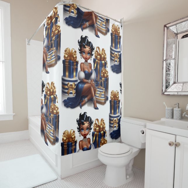 Zeta Glam Shower Curtain (In Situ)