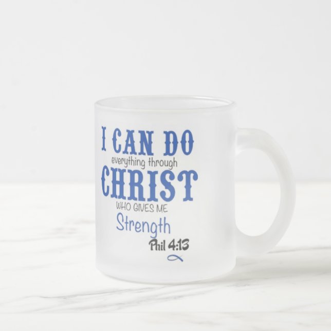 Zeta Phi Beta Christian frosted mug phil 4:13 (Right)