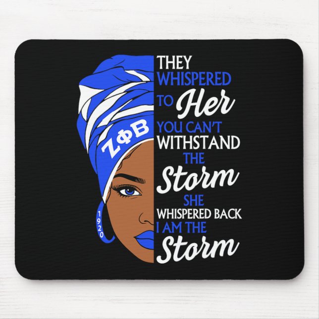 Zeta Phi Beta Sorority Black Women Pride Melanin A Mouse Pad (Front)