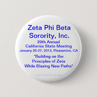 Zeta Phi Beta Sorority, Inc., 29th Annual Meeting 6 Cm Round Badge