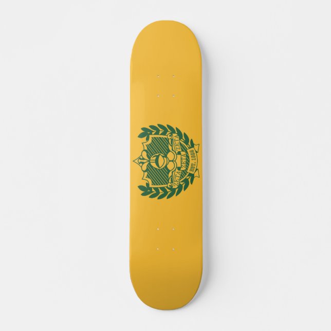Zeta Zeta Zeta Fraternity Crest - Colour Skateboard (Front)