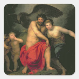 Zeus and Hera on Mount Ida, 1775 Square Sticker