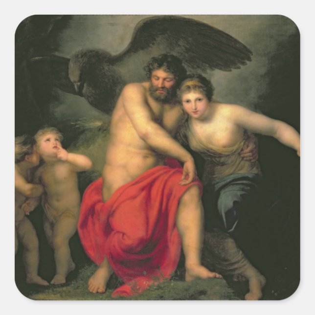 Zeus and Hera on Mount Ida, 1775 Square Sticker (Front)