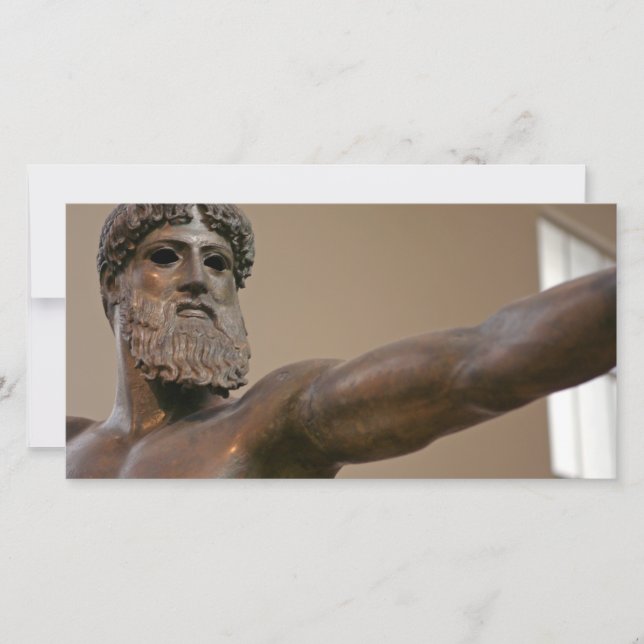 Zeus bronze statue in Athens Greece (Front)