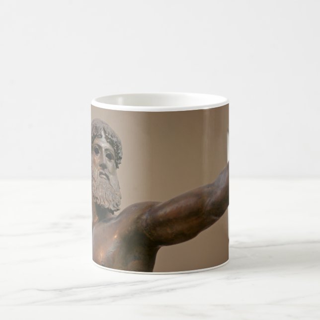 Zeus bronze statue in Athens Greece Coffee Mug (Center)