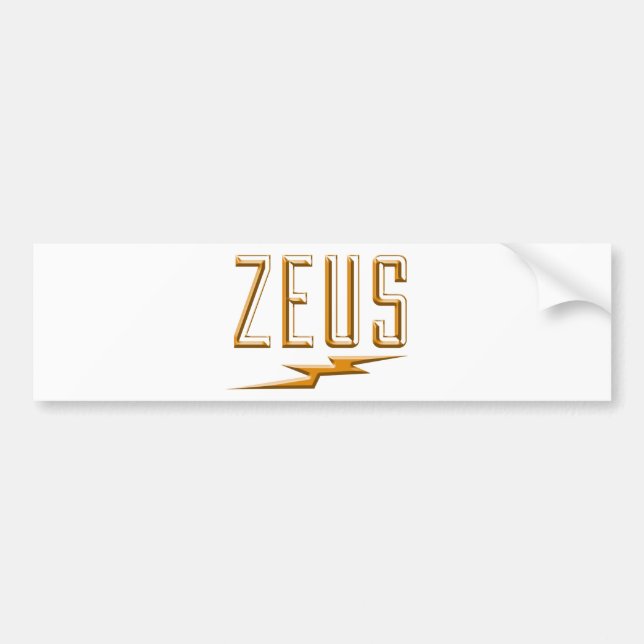 Zeus Bumper Sticker (Front)
