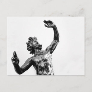 Zeus, greek god postcard
