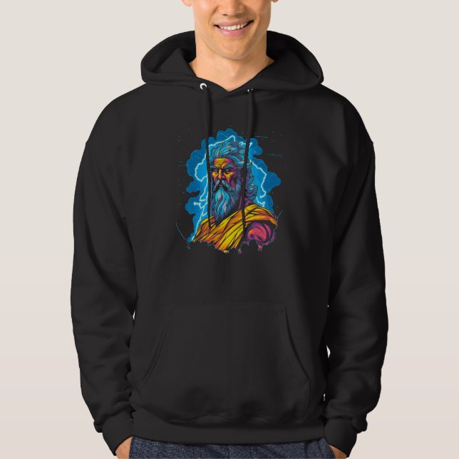 Zeus Greek Mythology God of all Gods Hoodie (Front)