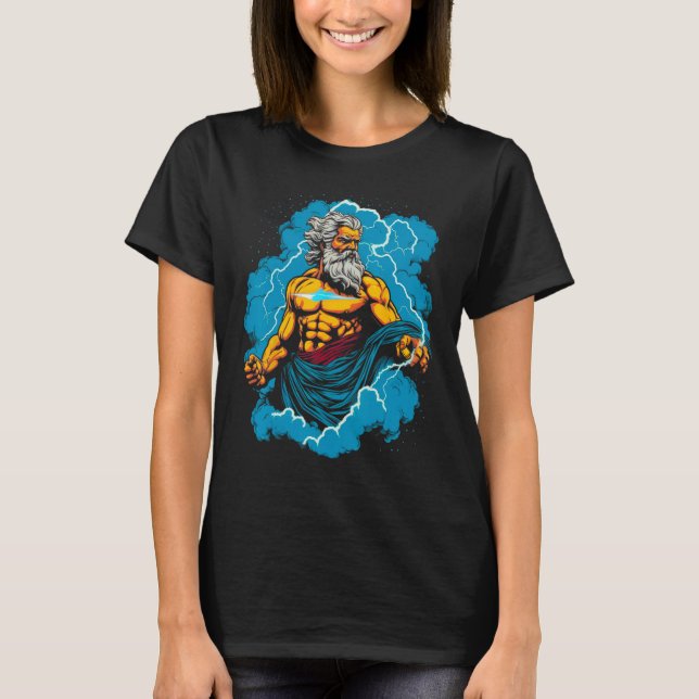 Zeus Greek Mythology God of Olympus T-Shirt (Front)