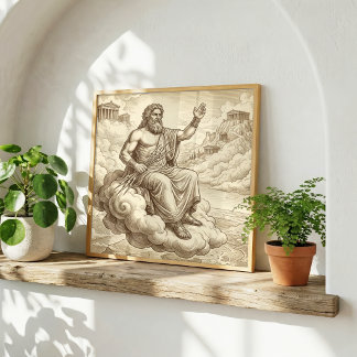 Zeus Greek Mythology Poster