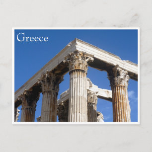 zeus greek temple postcard