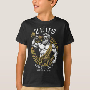 Zeus Gym Athletic Department Funny Greek God Worko T-Shirt