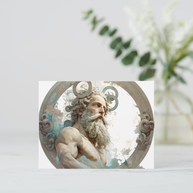 Zeus Postcard Illustration  (Standing Front)