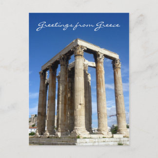 zeus temple greetings postcard