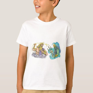 Zeus Thunderbolt Vs Poseidon Trident Tattoo T-Shirt