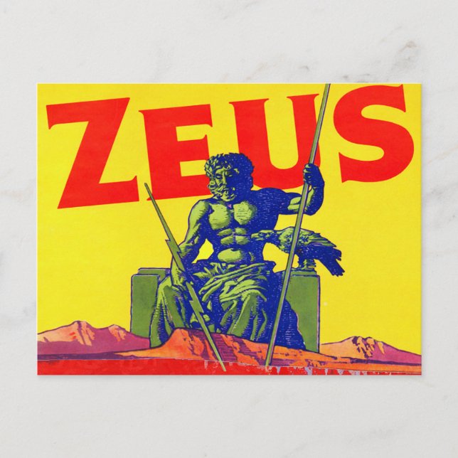 Zeus - Vintage Poster Design Postcard (Front)