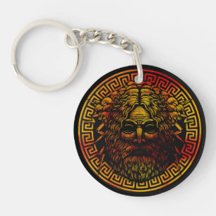 Zeus's Ancient Shield Art Print Key Ring