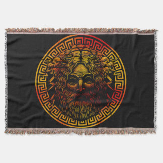 Zeus's Ancient Shield Art Print Throw Blanket