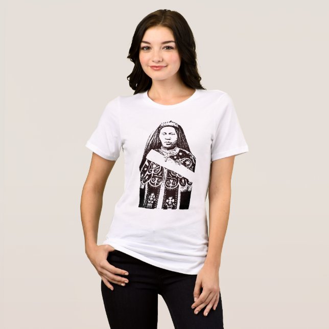 Zewditu Ethiopian Empress ዘውዲቱ የኢትዮጲያ ንግስት Tri-Blend Shirt (Front Full)